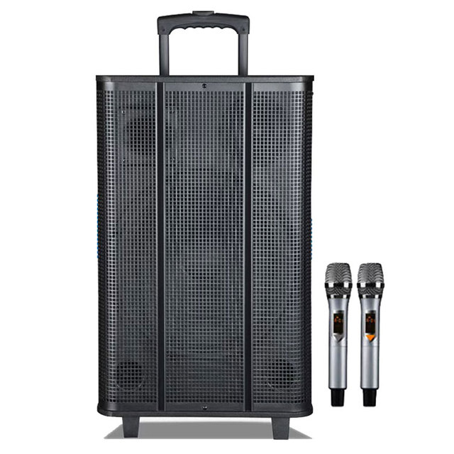 NEW ARRIVAL Bluetouch Speaker 15 Inch Trolley Speaker Outdoor Shockproof Portable Waterproof Sound Wooden Outdoor DJ BASS