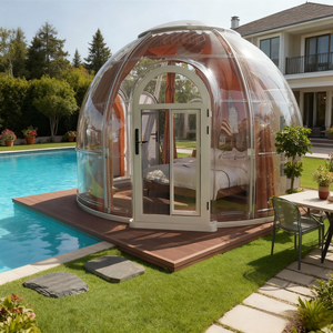 Diseño Moderno de 2.7-6.2M, <span class=keywords><strong>Sol</strong></span>árium Prefabricado Transparente, Fácil Instalación, Diseño de Modelo 3D para Campo de Golf - Product Image 2