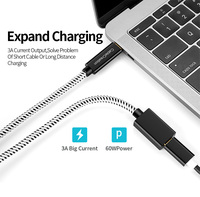 CableCreation Superschnelles Gen2 10Gbps USB 3.1 Typ C Stecker auf C Buchse Geflochtenes Abgeschirmtes Verlängerungskabel auf Lager
