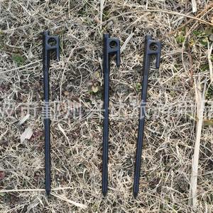 Piquets de tente Ningbo 20 cm en fonte noire de qualité industrielle pour camping extérieur toutes saisons, petite spécification XD-132 - Product Image 1