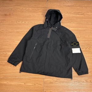 <span class=keywords><strong>Veste</strong></span> légère et pliable en nylon <span class=keywords><strong>Stone</strong></span> <span class=keywords><strong>Island</strong></span> pour <span class=keywords><strong>homme</strong></span>, coupe-vent de voyage printemps-été à capuche, manteau décontracté compact auto-compactable - Product Image 6