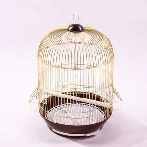 Portable Outdoor <strong>Bird</strong> Cage Electroplated <strong>Gold</strong> with Elevated <strong>Nest</strong> Button Closure Metal Villa for Dogs <strong>Birds</strong> Colorful Design - Product Image 5