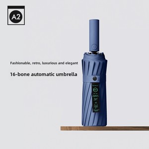 <span class=keywords><strong>Parapluie</strong></span> automatique extra large pour hommes et femmes, robuste, épaissi, résistant aux intempéries, pare-soleil, pliable, impression de logo - Product Image 5