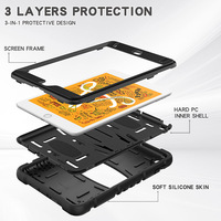Üç katmanlar combo defender silikon kılıf için kickstand ile iPad Mini 4 5 7.9 inç