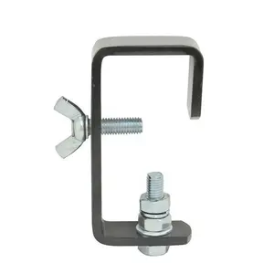 High Quality Powder Coated Black Metal Poles Hook Clamp