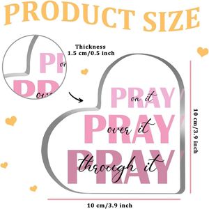 Adorno Acrílico con Versículo Bíblico Inspirador, Decoración Cristiana de Oración, Regalo para Mujeres, para el Hogar o Baño - Product Image 2