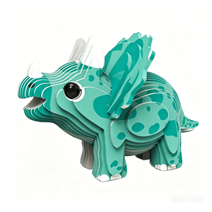 Kit de modèles en <span class=keywords><strong>carton</strong></span> 3D, série dinosaures, puzzle en <span class=keywords><strong>carton</strong></span> à assembler soi-même, jouets dinosaures Stégosaures pour la vente en gros - Product Image 3
