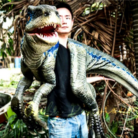 Marionnette de dragon dinosaure réaliste de grande taille pour l'épaule