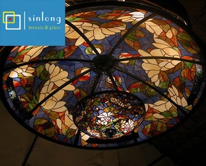 Cúpula de techo de cristal de color azul - Product Image 4