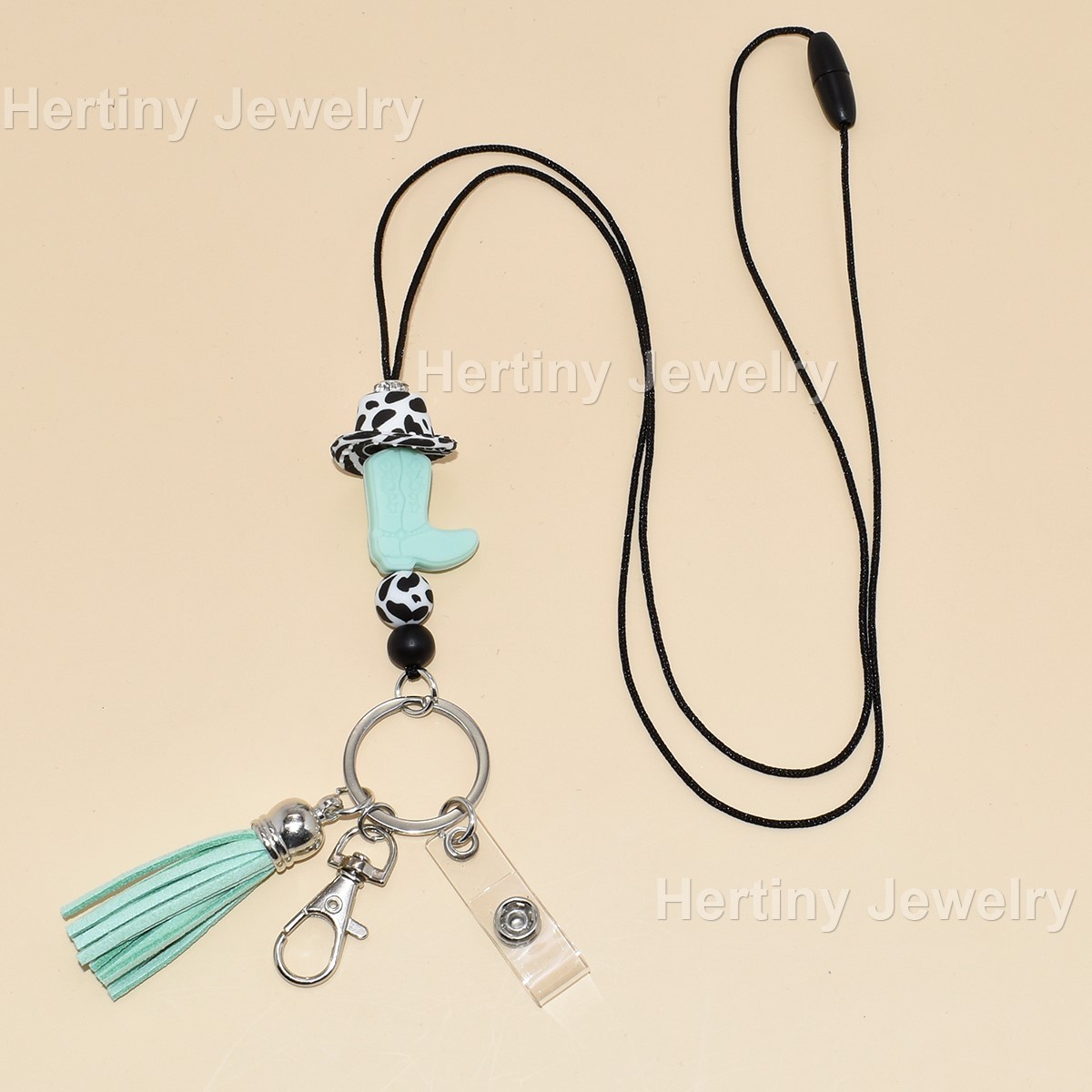 2023 Teacher Gifts Idea Silicone Rainbow Beads Acrylic Notebook Lanyard Keychain Image 3