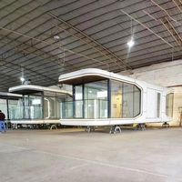 Maisons mobiles modulaires préfabriquées portables en conteneurs, mini-maisons sur roues avec mobilier complet à vendre