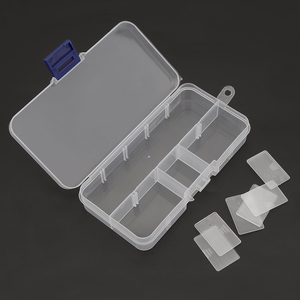 Boîte de rangement portable en plastique transparent à 10 compartiments avec séparateurs amovibles pour bijoux, outils et pièces détachées - Product Image 2