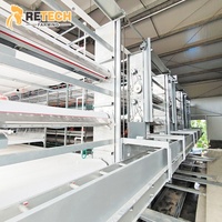 Conception de bâtiment avicole pour 30 000 poulets de chair, équipement de cages en batterie de type H automatique avec système de refroidissement par ventilation par tunnel