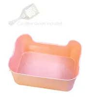 جديد تصميم داخلي الحيوانات الأليفة تنظيف منتجات البلاستيك القط صندوق نفايات المرحاض التدريب صينية
