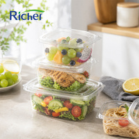 Bestseller voedselveilige wegwerp PET-containers voor vers fruit, koekjes, maaltijdvoorbereiding, catering en verpakkingsoplossingen