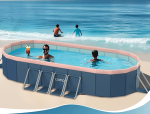 <span class=keywords><strong>Piscina</strong></span> Plegable Grande de PVC para Familias y Uso Exterior, Red de Natación No Inflable para Niños, Soporte para Estanque de Peces para Casas y Villas - Product Image 4