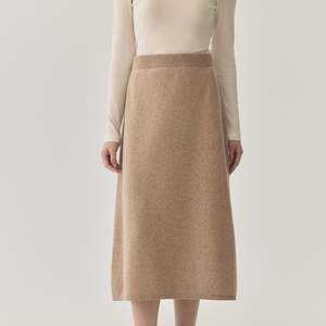 تنورة تنحيف عالية الجودة جديدة للنساء بخطوط عالية الخصر من الأعلى للبيع بالجملة فستان صوف نسائي للخريف والشتاء - Product Image 4