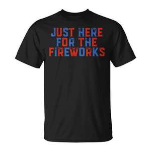 Camiseta patriótica de Estados Unidos del 4 de julio, solo por los fuegos artificiales - Product Image 2