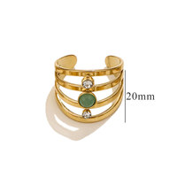 Bagues réglables de style bohème rétro Gaovo, plaquées or 18 carats haut de gamme, résistantes au ternissement, en acier inoxydable pour femmes