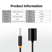 Son Hi-Fi 3.5mm mâle à femelle 2 Ports 3.5mm Audio Aux Cable Syncwire Headphone Splitter