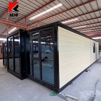 Maison de conteneur en acier extensible mobile de luxe prête à l'emploi 20 pieds 40 pieds Option de 2 à 5 chambres Acheter l'expédition pour les hôtels Maroc Petite maison