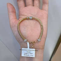 Bracelet en or 18 carats délicat avec moissanite et filigrane, motif ajouré complexe, certifié MGTC Laifude Orthodoxe