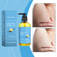 Huile corporelle OCEAURA soin de la peau hydratante, lissante, nourrissante, végane, 100 ml, huile essentielle pure, caramel vanille