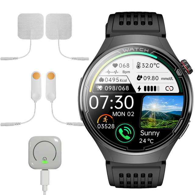 2026 FD06 Massage CES Sleep Aid Smart Watch with ECG & Heart Rate Monitoring IP67 Waterproof Silicone Band Unisex Sleep Tracker