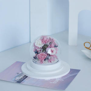 TC vente chaude grande roue avec rose préservée dans un dôme en verre centres de table de mariage saint valentin cadeau pour toujours roses décoration - Product Image 2