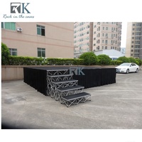 Plate-forme d'étape de 4ft * 4ft avec l'étape légère en aluminium se pliante de risers