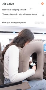 Large <b>Inflatable</b> Support Pillow Portable <b>Cushion</b> for Sitting Resting Home Office Travel with Air Pump - Product Image 6