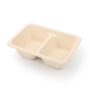 Disposable Biodegradable Food Container Sugarcane Take Away Fluoride-Free Fast Food Sandwich Box