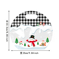 Sacs à bonbons auto-scellants de Noël avec poignée en PE, réutilisables, pour cadeaux de fête, emballage de biscuits, sacs en plastique vides, vente en gros