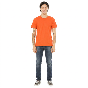 T-shirt unisexe à col rond avec épaules recouvertes de ruban adhésif, motif imprimé pour homme, méthode d'impression numérique - Product Image 1