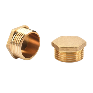 Conector Adaptador de Latón Fundido con Rosca Macho Hexagonal de 1/8", 1/4", 3/8", 1/2", 3/4" para Extremo de Tubería - Product Image 1