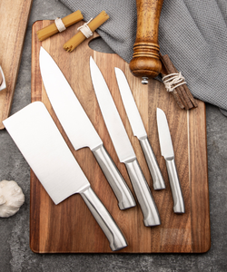 Ensemble de couteaux de cuisine ergonomiques à manche creux en acier inoxydable, 5 pièces, vente en gros - Product Image 2
