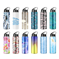 Bouteille d'eau en aluminium à paroi simple Olerd 800 ml à large ouverture avec logo personnalisé, couvercle à paille sport, gobelet isotherme