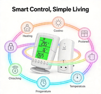 Termostato Digital LCD Programable de Venta Caliente con Calefacción Automática, Plug and Play, 230V AC, Control Remoto para Electrodomésticos