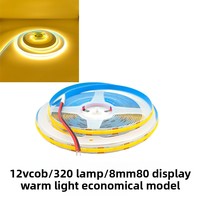 WEPPGO DC 12V 24V 320D 8mm bande souple COB barre lumineuse CE RoHS LED barre lumineuse en gros 3000K 4000K 6000K COB bande LED