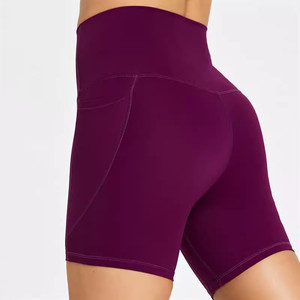 Short de survêtement d'été décontracté personnalisé pour femmes Sexy Gym Fitness Yoga Shorts poches gros Scrunch Stretch sans couture Spandex - Product Image 6