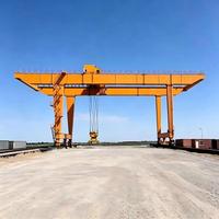 Grue portique conteneurisée à double poutre 45T certifiée CE, type RMG, montée sur rail pour système de manutention de grands conteneurs en entrepôt