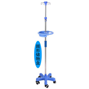 Support IV portable en acier inoxydable épaissi, réglable en hauteur, avec roulettes, adapté à un usage domestique. - Product Image 3