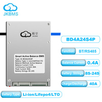 JK Smart BMS JK-BD4A8S4P 4S/8S/24S 40A 60A 80A 100A 200A Baterai Li-Ion LiFePo4 LTO BMS Smart Active Balance Active Balance
