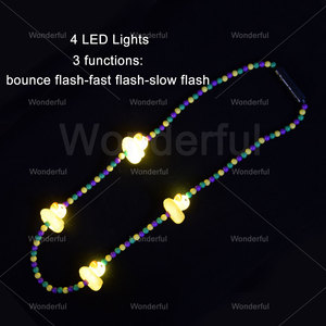 Nhấp nháy Mardi Gras vịt Hạt Vòng Cổ raves Nguồn cung cấp bên dẫn nhấp nháy Dây chuyền quà tặng giáng sinh - Product Image 4