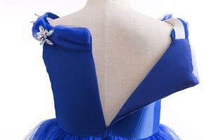 DarkBlue farfalle Deluxe ragazze abito da principessa Costume di Halloween festa di compleanno <span class=keywords><strong>abbigliamento</strong></span> Elsa bianco neve ragazze abiti fantasia - Product Image 5