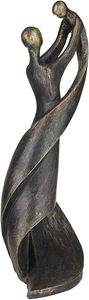 Decorazione rame bambino e mamma che ballano sculture in bronzo figura statua a grandezza naturale - Product Image 4