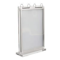 Élégant support de planificateur de bureau multi-pages en acrylique peu encombrant pour bureau et chambre à coucher commode boutique et porte-papier pour la maison