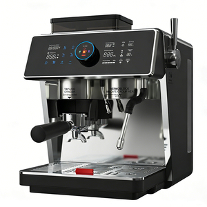 <span class=keywords><strong>Cafetera</strong></span> Semiautomática de Acero Inoxidable con Espumador de Leche - Product Image 1