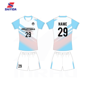 <span class=keywords><strong>Set</strong></span> uniformi da <span class=keywords><strong>pallavolo</strong></span> su misura professionali Unisex 100% Design Jersey in poliestere - Product Image 4