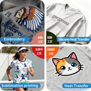 Factory Wholesale Professional Any Color Custom Pattern LOGO Pure Cotton Short-sleeved Shirt in European American Sizes T-shirt - Product Image 6